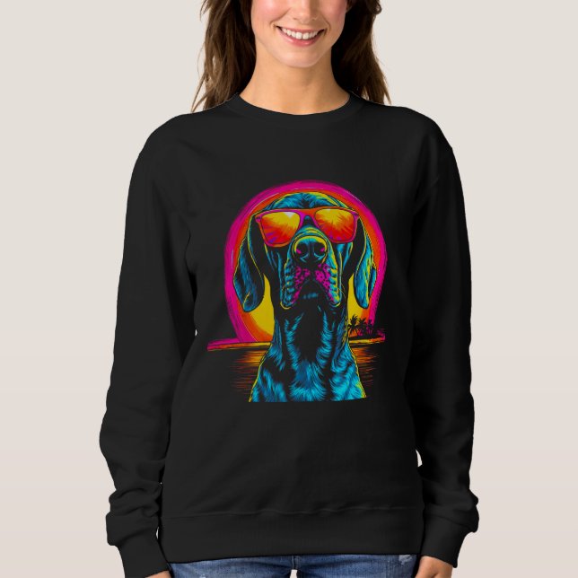 Dog German Shorthaired Pointer Sunglasses 1 Sweatshirt (Front)