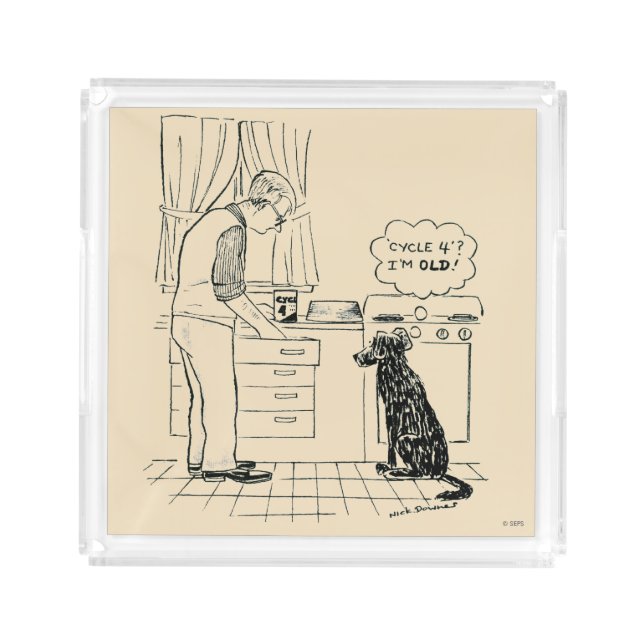 Dog Getting Older Acrylic Tray (Front)