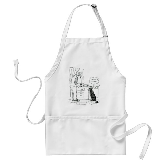 Dog Getting Older Adult Apron (Front)