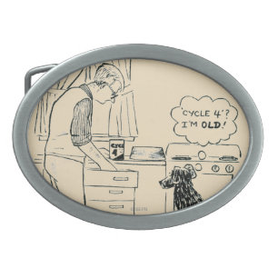 Dog Getting Older Belt Buckle