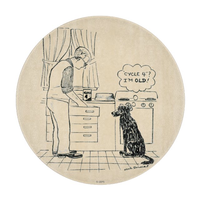 Dog Getting Older Cutting Board (Front)