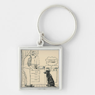 Dog Getting Older Keychain