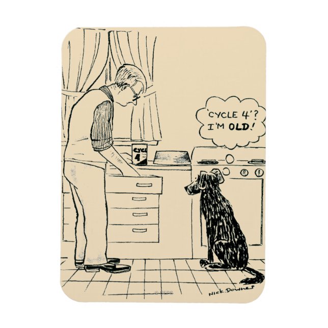 Dog Getting Older Magnet (Vertical)