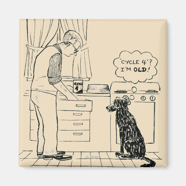 Dog Getting Older Magnet (Front)