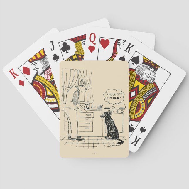 Dog Getting Older Poker Cards (Back)