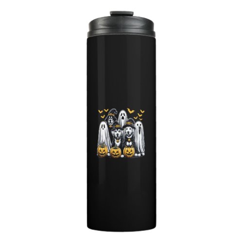 Dog Ghost Cute Dog Dressed As Ghost Funny Hallowee Thermal Tumbler