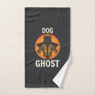 Dog Ghost Halloween Horror Vector Hand Towel