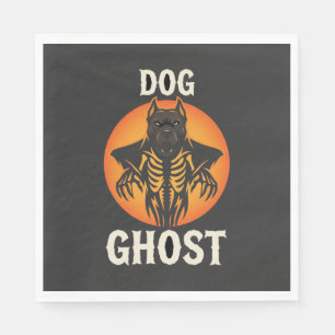Dog Ghost Halloween Horror Vector Napkins