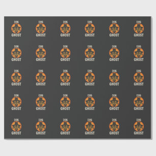 Dog Ghost Halloween Horror Vector Wrapping Paper