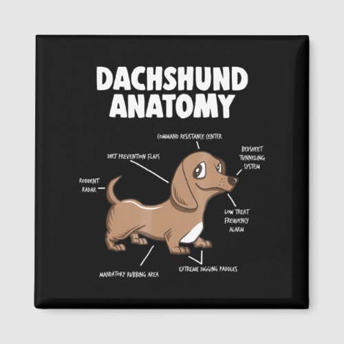 Dog Gift  Anatomy Dachshund  Funny Weiner Magnet