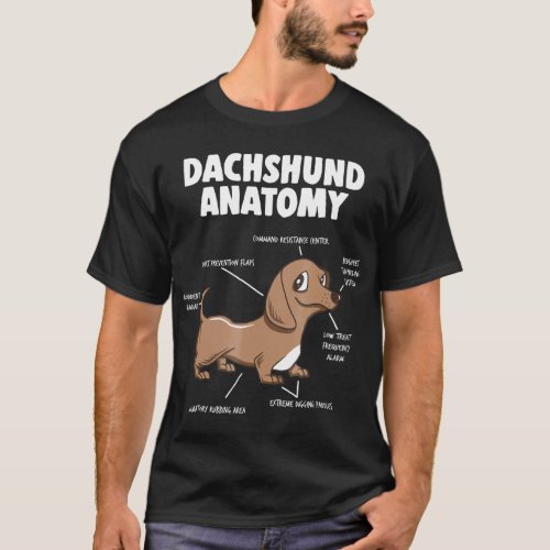 Dog Gift  Anatomy Dachshund  Funny Weiner T_Shirt