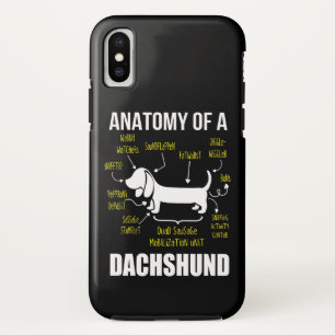 Dog Gift Anatomy Of Dachshund iPhone X Case