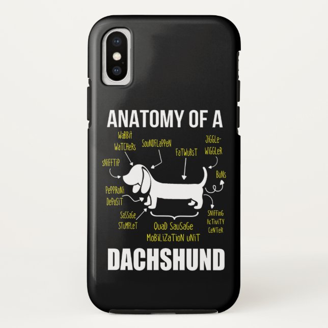 Dog Gift | Anatomy Of Dachshund Case-Mate iPhone Case (Back)