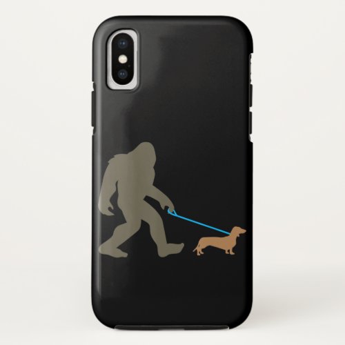 Dog Gift  Bigfoot Walking Dachshund iPhone X Case