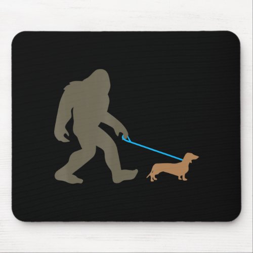 Dog Gift  Bigfoot Walking Dachshund Mouse Pad