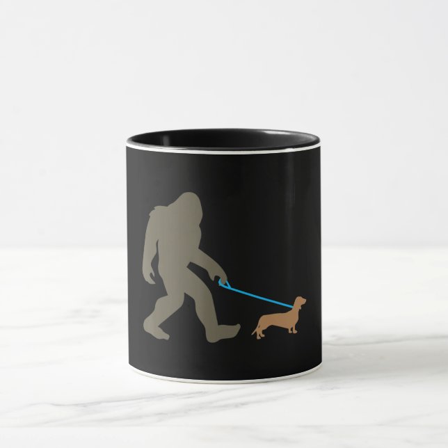 Dog Gift | Bigfoot Walking Dachshund Mug (Center)