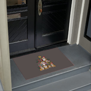 Dog Gift Christmas Tree English Bulldog Dog Doormat