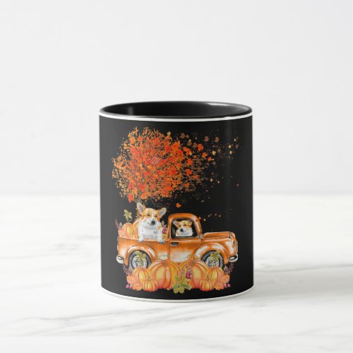 Dog Gift  Corgi Dog Pumpkins Mug