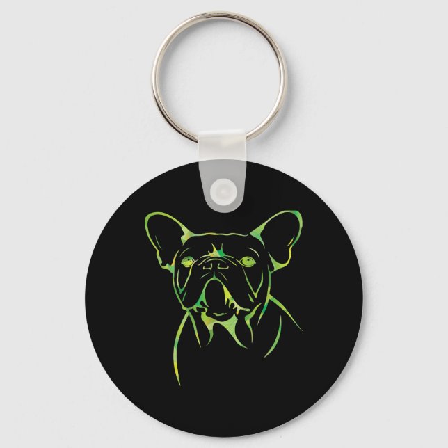 Dog Gift | Cute Coldly French Bulldog Gift Keychain (Front)
