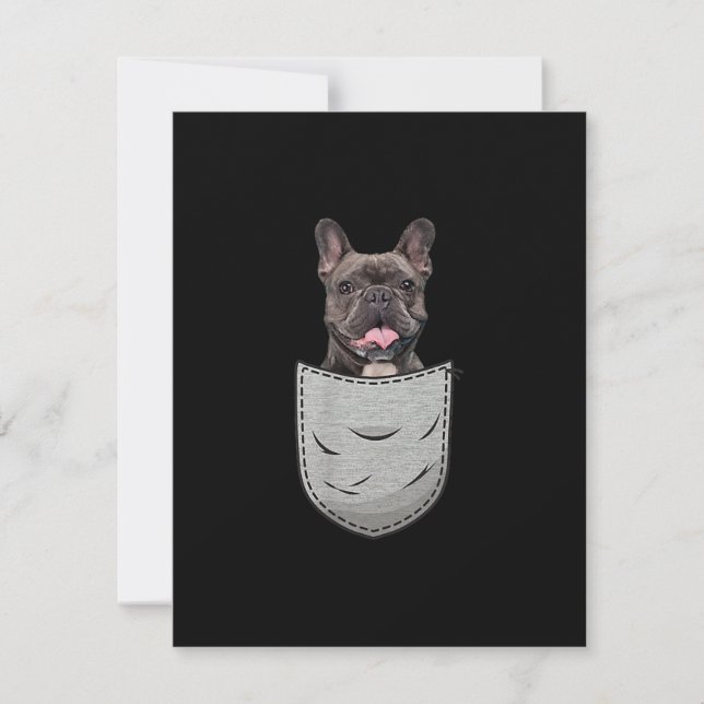 Dog Gift | Cute French Bulldog Dog Lovers Thank You Card (Front)