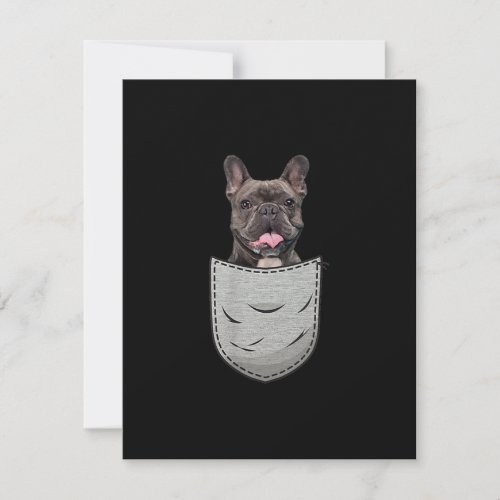 Dog Gift  Cute French Bulldog Dog Lovers Thank You Card