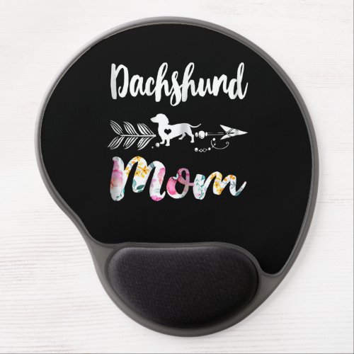 Dog Gift  Dachshund Mom Dachshund Floral Gel Mouse Pad