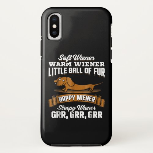 Dog Gift  Dachshund Sleepy Wiener iPhone X Case