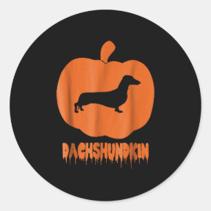 Dog Gift Dachshundkin Pumpkin Classic Round Sticker