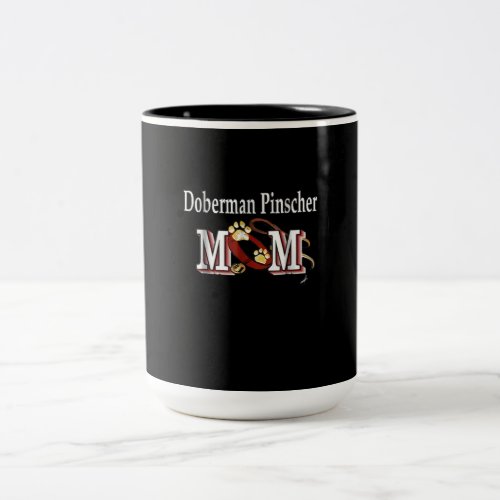 Dog Gift  Doberman Pinscher Mom Lovely Two_Tone Coffee Mug