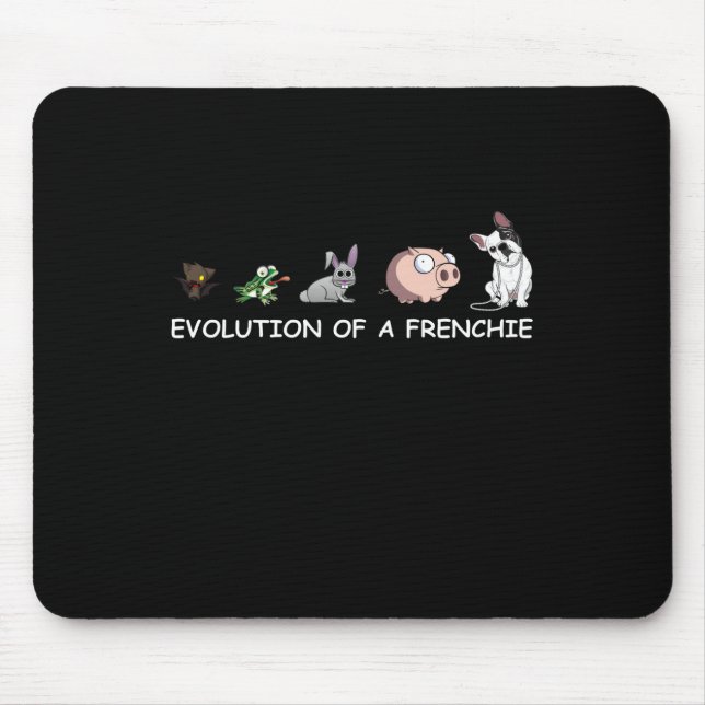 Dog Gift | Evolution Of A Frenchie Mouse Pad (Front)