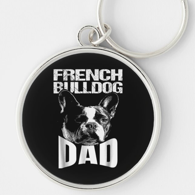 Dog Gift | French Bulldog Dad Keychain (Front)