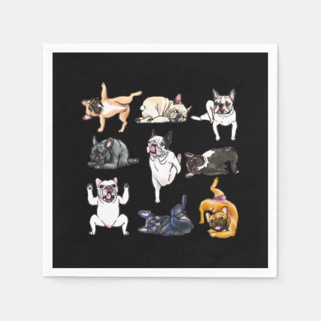 Dog Gift | French Bulldog Funny Napkins (Front)