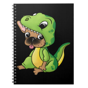 Dog Gift French Bulldog With Dinosaurs Lovely Notebook