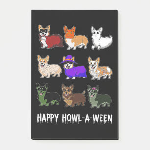 Dog Gift   Funny Corgi Dog Halloween Post-it Notes
