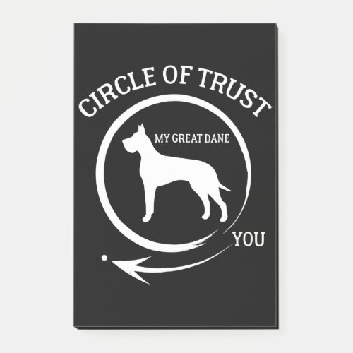 Dog Gift  Great Dane Circle Of Trust Men Post_it Notes