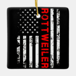 Dog Gift I love my rottweiler Ceramic Ornament