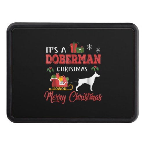 Dog Gift  Its A Doberman Christmas Hitch Cover