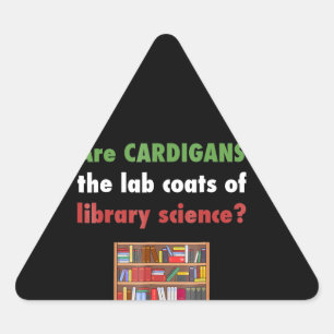 Dog Gift Library science Triangle Sticker