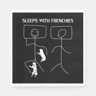 Dog Gift | Sleeps With Frenchies Napkins