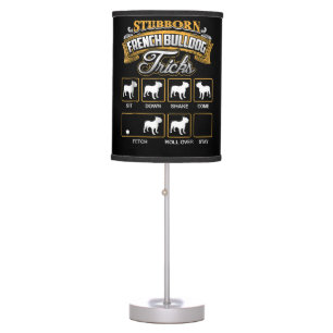 Dog Gift Stubborn French Bulldog Tricks Table Lamp