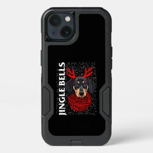 Dog Gift  The Dachshund Jingle Bells Snow iPhone 13 Case