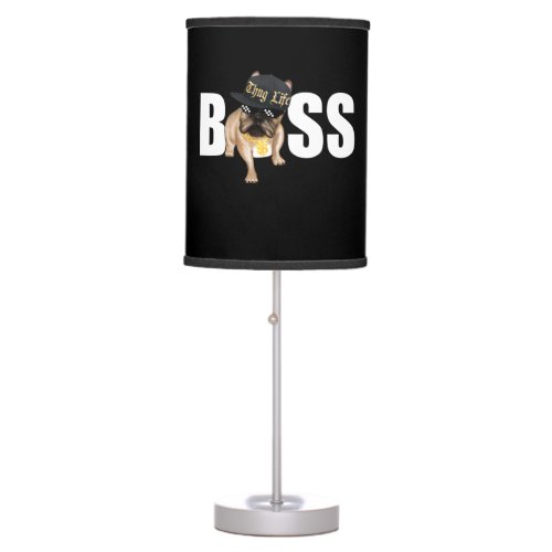 Dog Gift  Thug Life French Bulldog Table Lamp