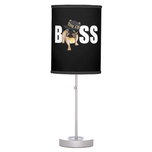 Dog Gift | Thug Life French Bulldog Table Lamp (Front)