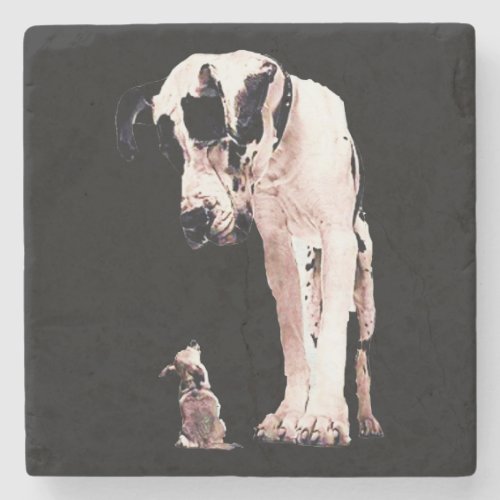 Dog Gifts  Family Great Dane Lovers Stone Coaster