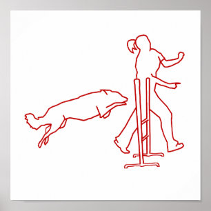 Dog Girl Agility Poster