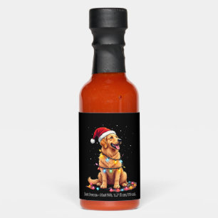 Dog Golden Retriever Santa Christmas Xmas Lights ( Hot Sauces