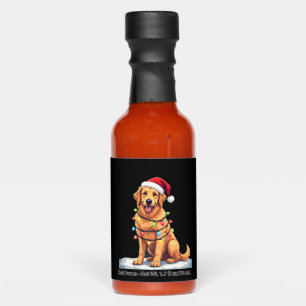 Dog Golden Retriever Santa Christmas Xmas Lights ( Hot Sauces
