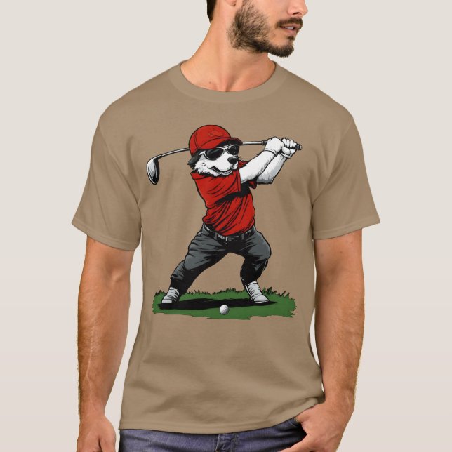 Dog Golf funny gift T-Shirt (Front)