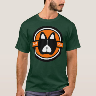 Dog Golf Orange amp Black  T-Shirt