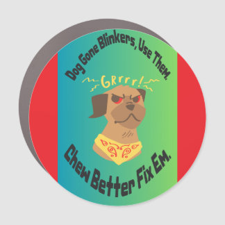 Dog Gone Blinkers Use Them - Canine Road Safety PS Car Magnet